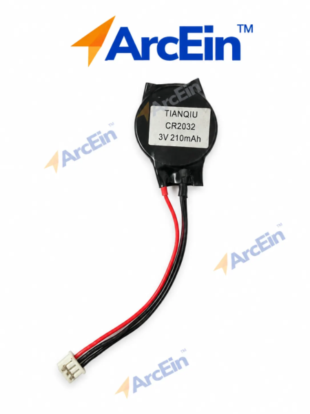 TIANQIU CR2032 3V 210mAh CMOS battery with 3-wire connector