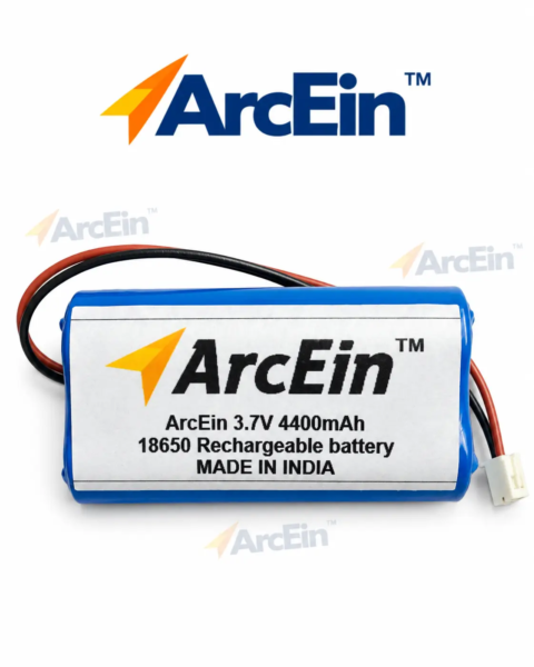 ArcEin 3.7V 4400mAh 18650 rechargeable lithium ion battery pack with 2 pin connector