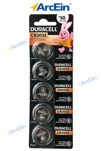 Duracell Chotta Power CR2032 3V lithium coin cell battery pack of 5