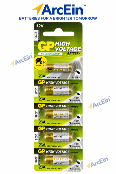 GP 23A 12V alkaline batteries A23 MN21 V23GA pack of 5