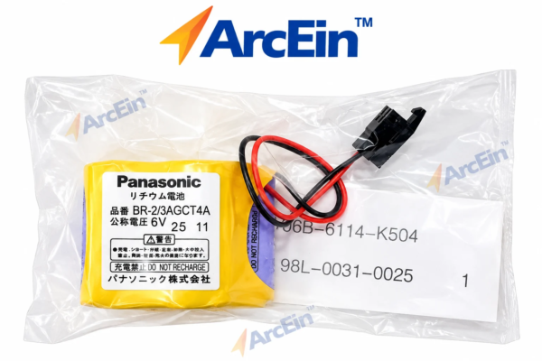 Panasonic BR-2/3AGCT4A 6V lithium CNC backup battery with connector