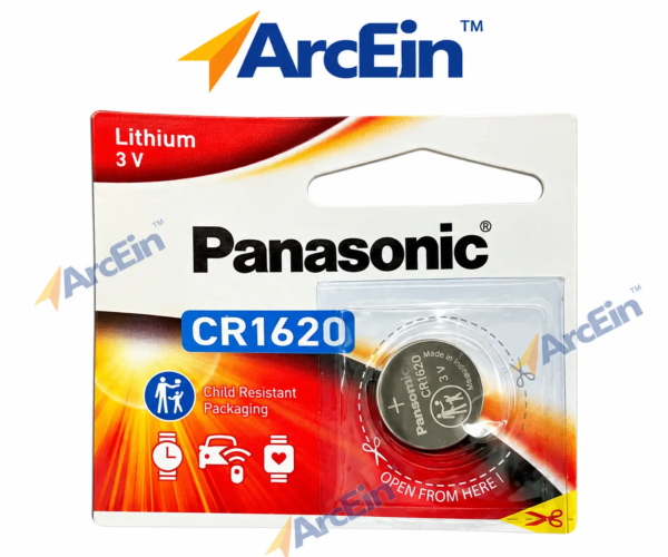 Panasonic CR1620 3V 75mAh lithium coin cell battery