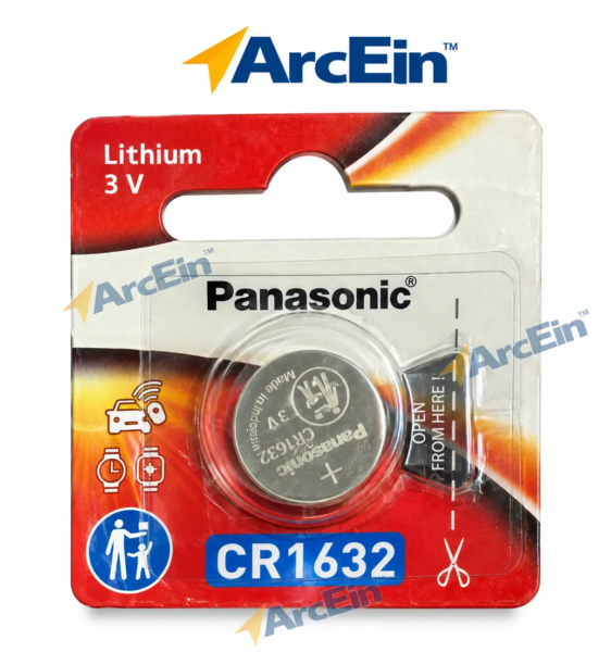 Panasonic CR1632 3V lithium coin cell battery pack of 1