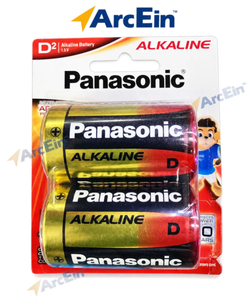 Panasonic D Size LR20 1.5V alkaline battery pack of 2