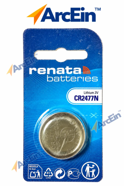 Renata CR2477N 3V 950mAh Swiss Made lithium coin cell battery