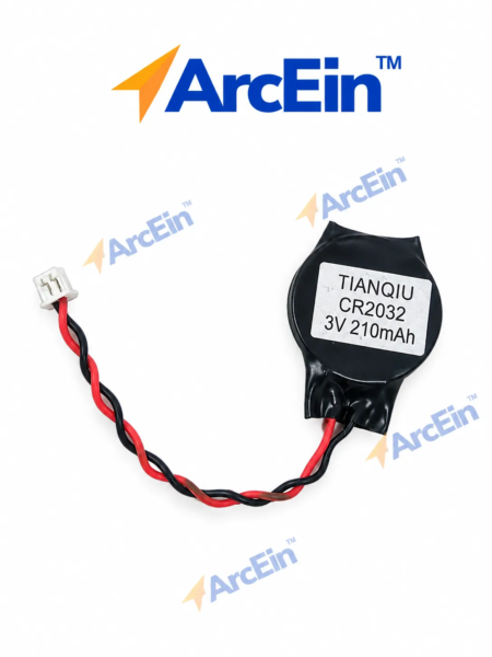 TIANQIU CR2032 3V 210mAh CMOS battery with 2-pin connector
