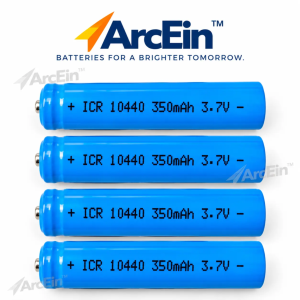 ICR 10440 3.7V 350mAh lithium-ion rechargeable batteries pack of 4