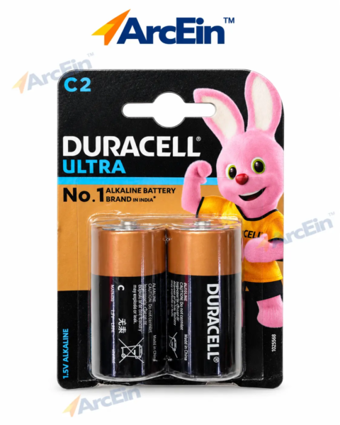 Duracell Ultra C Size LR14 1.5V alkaline batteries pack of 2