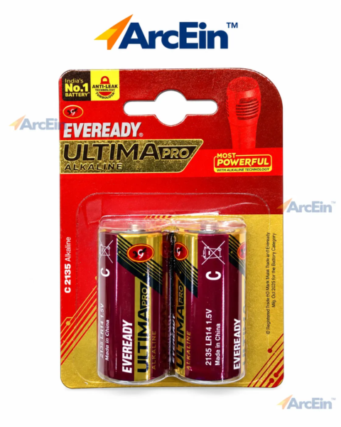 Eveready Ultima Pro C Size LR14 1.5V alkaline batteries pack of 2