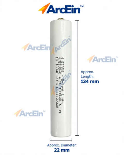 M-Star Mini Sub-C 4.8V 1900mAh rechargeable battery 134mm x 22mm