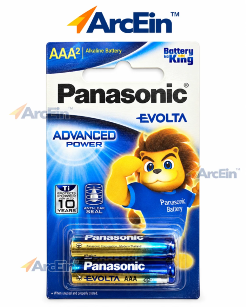Panasonic Evolta AAA LR03 1.5V alkaline batteries pack of 2