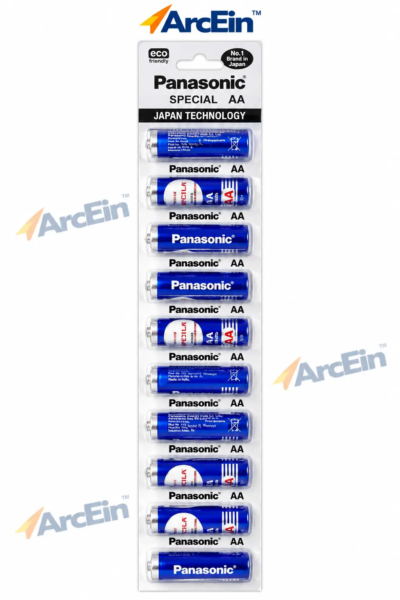 Panasonic Special AA 1.5V zinc carbon batteries pack of 10