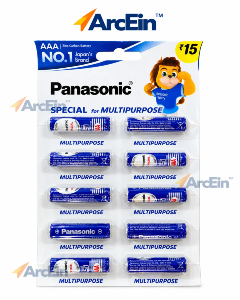 Panasonic Special AAA 1.5V zinc carbon batteries pack of 10