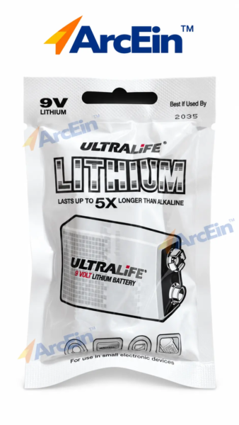 Ultralife 9V 1200mAh lithium non-rechargeable battery